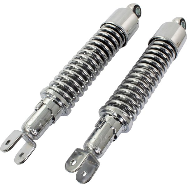 SHK09CH - Bike It 320mm Eye To Fork Chrome Twin Shock Absorbers