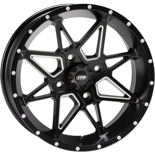 1421952727B - ITP Tornado Wheel For Polaris ACE 500 4X4 2018-2019 Fits Front Or Rear 14x7" - Black/Milled