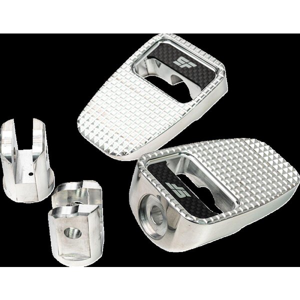 SF-904-01-2 - Slyfox Foot Pegs For Harley Davidson FLDE 1750 ABS 2018-2020 Front - Silver