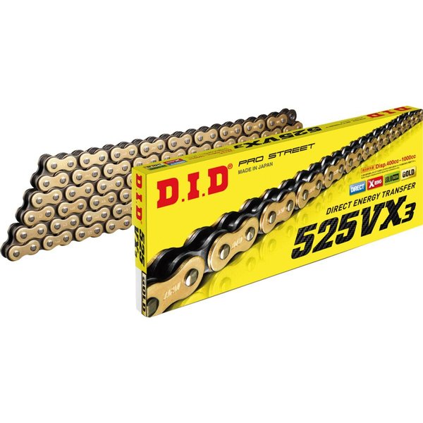 4525516395205 - DID 525 VX3 Chain 110 Links - Gold