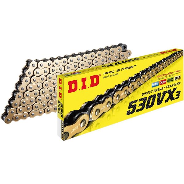4525516397308 - DID 530 VX3 Chain 130 Links - Gold