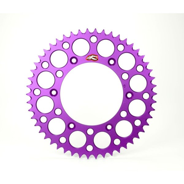 112U-520-49GEPE - Renthal Ultralight Sprocket For Kawasaki KDX 220 R 1997-2005 Rear 49T - Purple