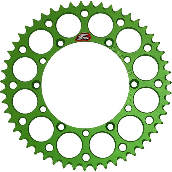 112U-520-51GEGN - Renthal Ultralight Sprocket For Kawasaki KDX250 1983-1994 Rear 51T - Green