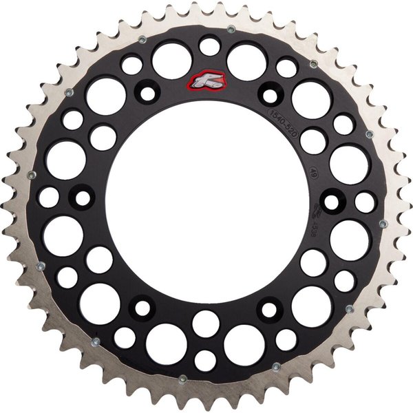 1540-520-49GPBK - Renthal Twinring Sprocket For Honda CR125 1987-2007 Rear 49T - Black