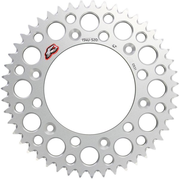 154U-520-47GRSI - Renthal Ultralight Sprocket For Honda CR125 1987-2007 Rear 47T - Silver