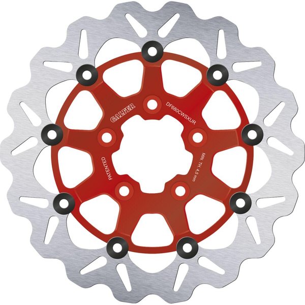 DF680CWSXUR - Galfer Brake Disc For Harley Davidson FLHR 1340 1994-1998 Front - Red/Silver