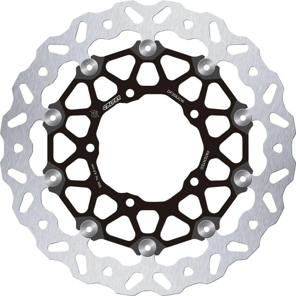 DF358JCW - Galfer Floatech Brake Discs For Suzuki GSX-R 1000 2009-2015 Front - Black/Silver