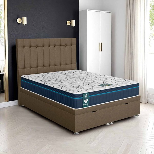 Luxe Stratford Ottoman - Ascot Denim, Super King 180 x 200 cm