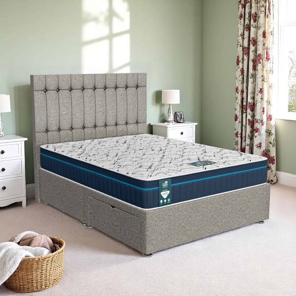 Luxe Naples Cream Stratford Divan Bed - Naples Cream, Super King 180 x 200 cm