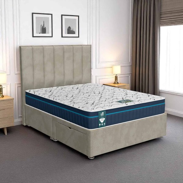 Vince Wing back Divan-Light - Venice Taupe, Double 135 x 190 cm