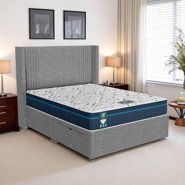 Ascot Royal Divan - Ascot Grey, Double 135 x 190 cm