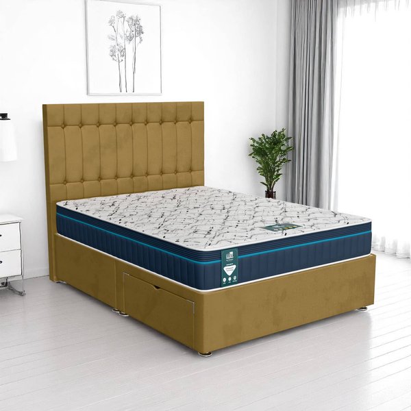 Milan Stratford Divan-Dark - Milan Mustard, Single 90 x 190 cm