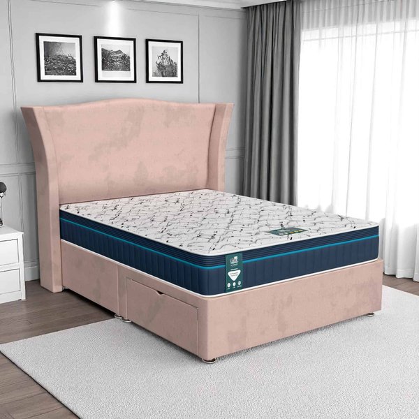 Milan Maxcoil Divan - Milan Pink, Single 90 x 190 cm