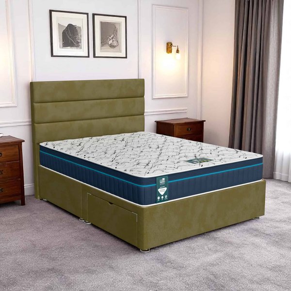 Venice Classic Stripe Divan-Dark - Venice Olive, Single 90 x 190 cm
