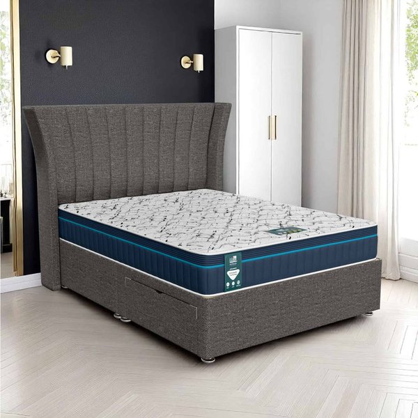 Wool Polar Super Divan - Chrome Wool, Double 135 x 190 cm