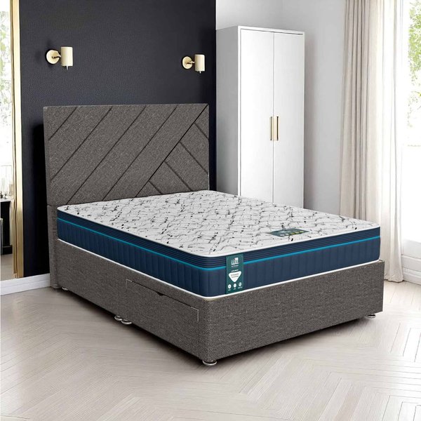 Wool Beverlay Divan - Chrome Wool, Single 90 x 190 cm