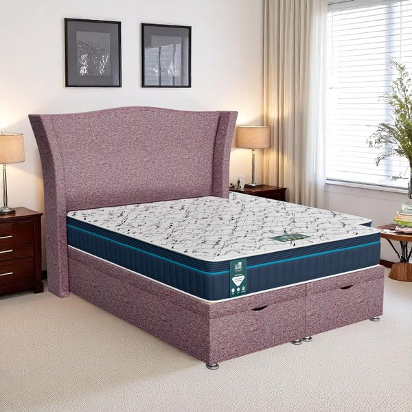 Wool Maxcoil Ottoman - Lilac Wool, Double 135 x 190 cm