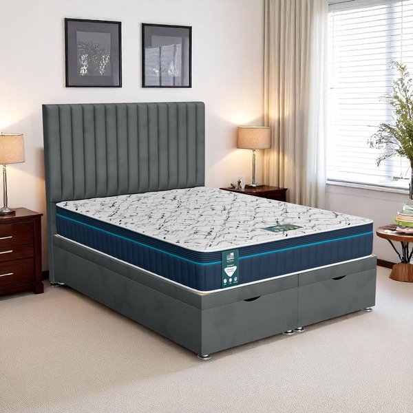 Wool Wiliam Oxford Ottoman - Steel Wool, Double 135 x 190 cm