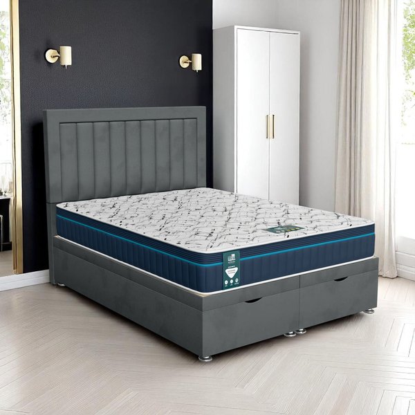 Wool Piano Ottoman - Steel Wool, Single 90 x 190 cm