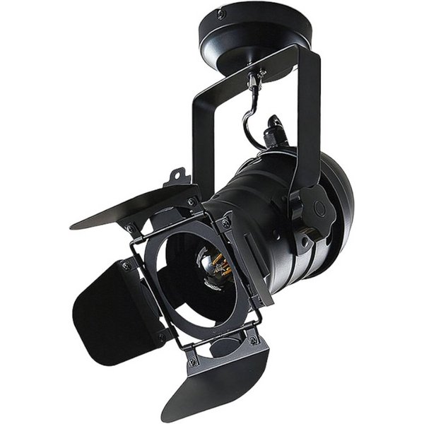 Lindby Deckenstrahler Tilen, 1-flg., schwarz, Metall, 38cm