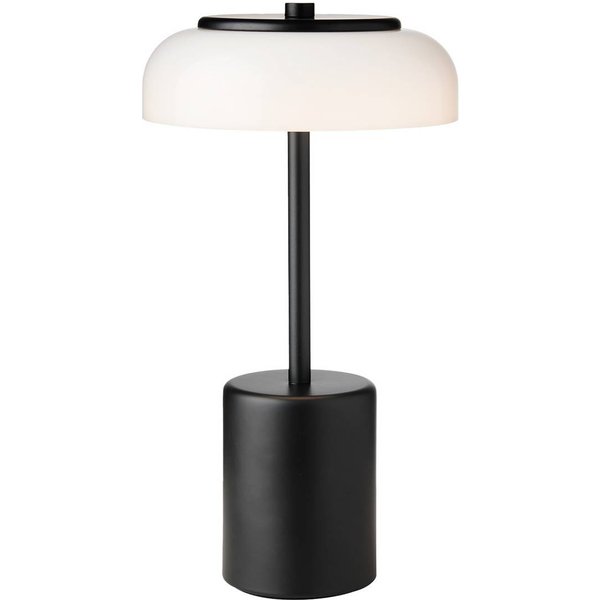 Nuura LED-Akku-Tischlampe Blossi, Höhe 26 cm, schwarz/opal