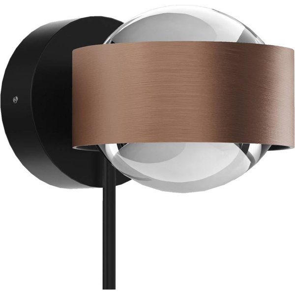 Puk! 80 Wall LED-Spot Linsen klar kupfer/schwarz