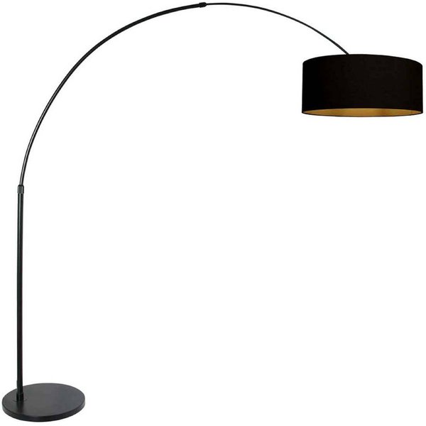 Bogen-Stehlampe Sparkled Light schwarz/schwarz-gold, 240 cm