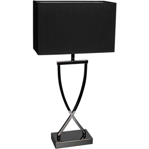 By Rydéns Omega Tischlampe chrom/schwarz Höhe 52cm