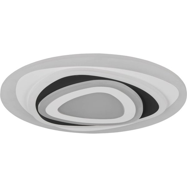 LED-Deckenleuchte Zilo, weiß/schwarz, Metall, Fernbedienung