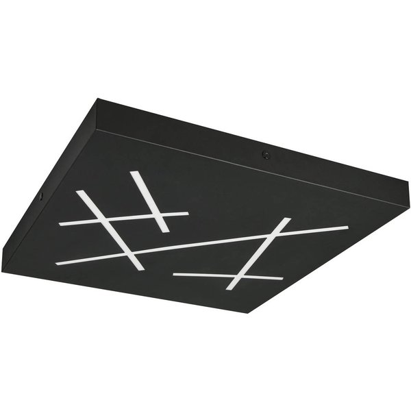 LED-Deckenlampe Snip, schwarz matt, Länge 50 cm, Metall, CCT