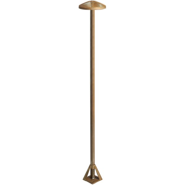 LED-Wegeleuchte Aura Disk, Höhe 100 cm, messing antik, IP65
