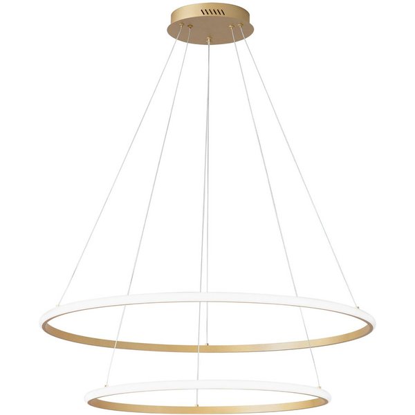 LED-Pendellampe Axis, Ø 80/60 cm, goldfarben, Metall, CCT