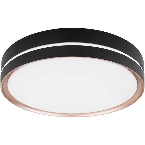 LED-Deckenlampe Manni, Ø 39 cm, schwarz/bronzefarben, CCT