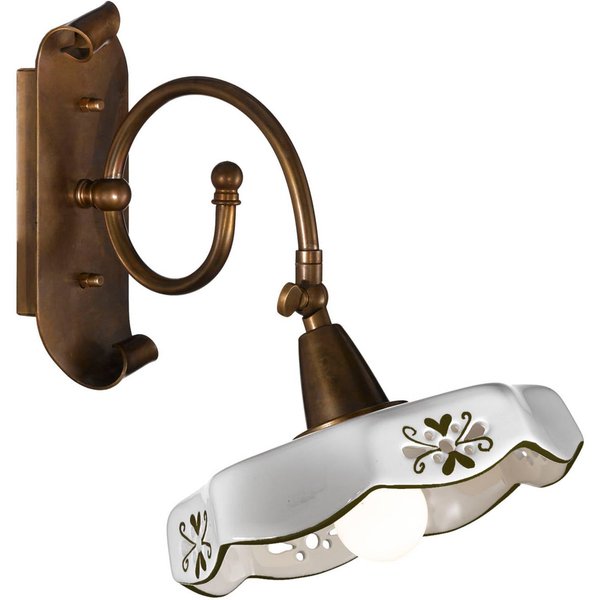 Ländlich-rustikale Wandlampe Marostica, braun