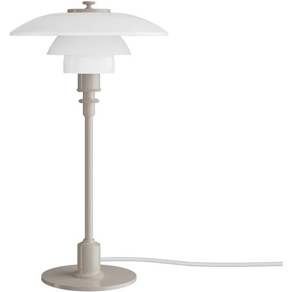 Louis Poulsen Tischlampe PH 2/1, beige glänzend, Ø 20 cm