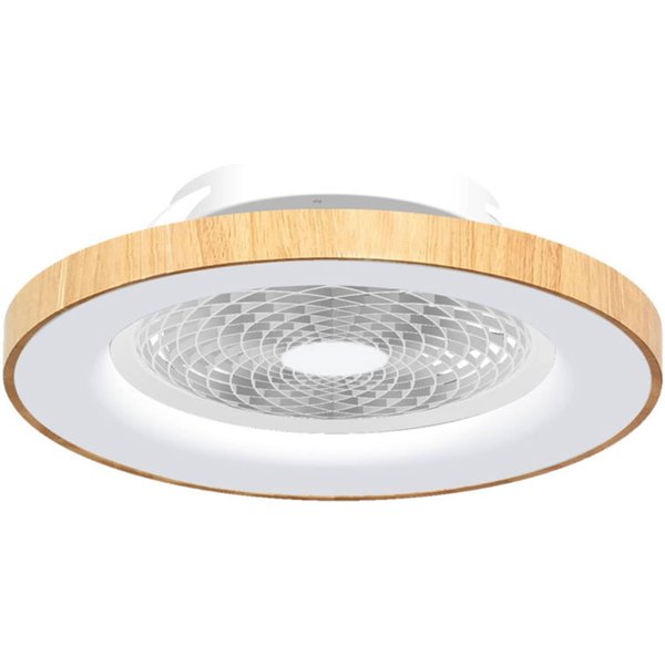 Smart LED-Deckenventilator Tibet, holzfarben, leise, Ø 65 cm