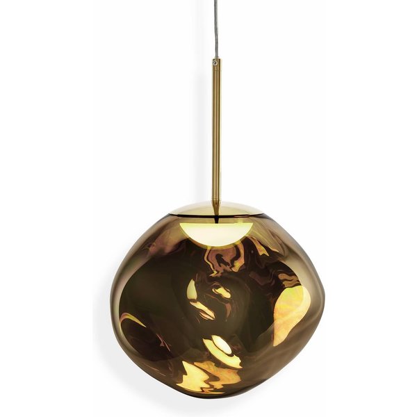 Tom Dixon LED-Hängelampe Melt, Ø 28 cm, bronzefarben