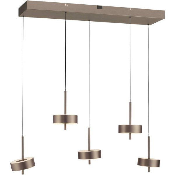 Paul Neuhaus Smart-LED-Hängelampe Q-Rotate dunkelbraun 5-flg