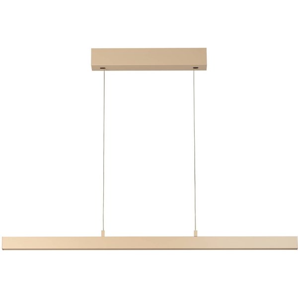 LED-Hängelampe Vayana, Länge 114 cm, sandfarben, Metall, CCT