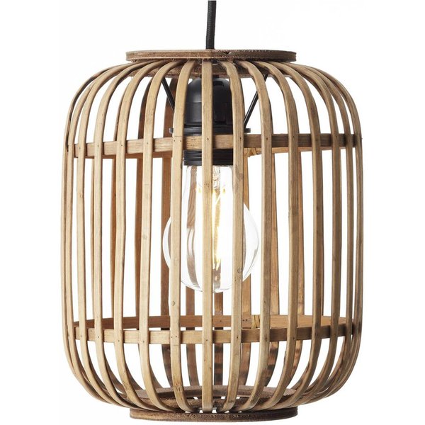 Hängeleuchte Woodrow, Ø 21,5 cm, holz hell, Bambus/Metall