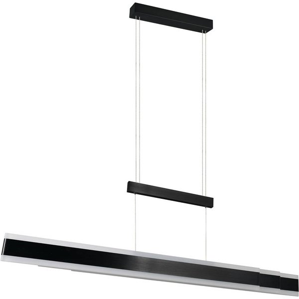 LED-Hängelampe Arcola schwarz, Länge 152 cm Touchdimmer, CCT