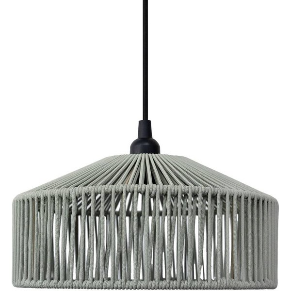 Newgarden Pendelleuchte Calabardina, grün, Seil, Ø30cm, IP44