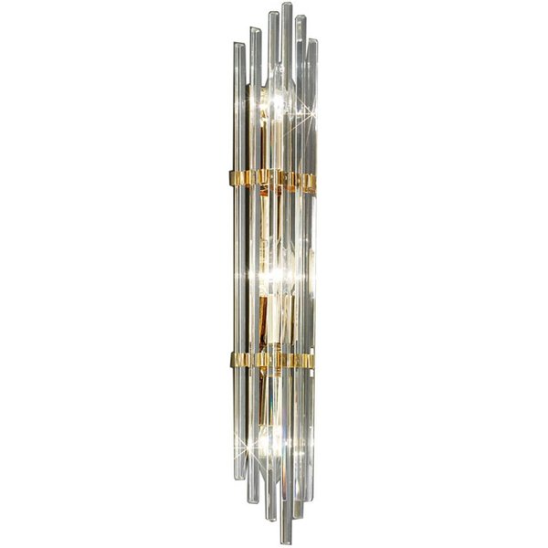 Austrolux Wandleuchte Ontario, 60 cm, 24 K vergoldet, Glas