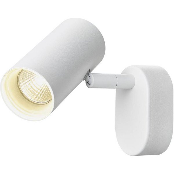 SLV LED-Wandstrahler Noblo, 3.000 K, weiß, 13 cm, Metall