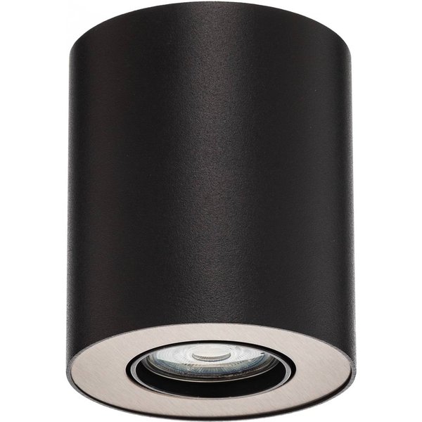 Deckenspot Zet, schwarz/silber, 12 cm, verstellbar, GU10