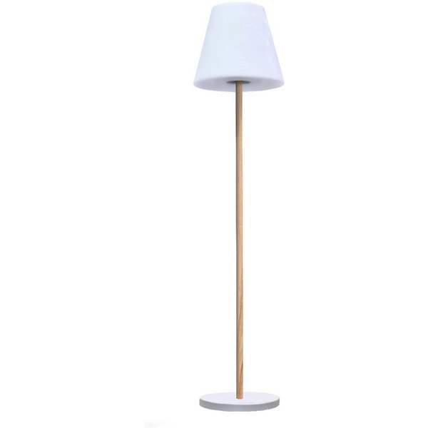 LED-Solar-Terrassenlampe Standy weiß/braun, Höhe 150 cm IP44