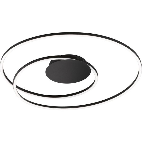 LED-Deckenlampe HOLY, schwarz, Ø 68 cm, Fernbedienung, CCT
