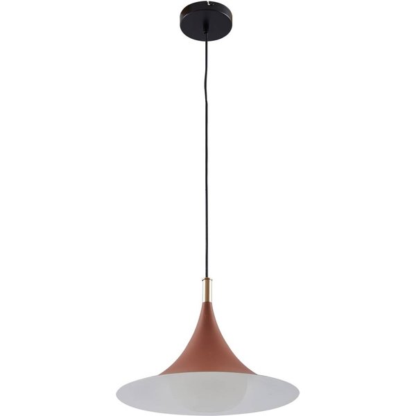 Lindby Hängeleuchte Jarl, braun, Metall, Ø 35 cm, G9