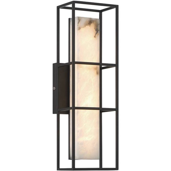 LED-Außenwandlampe BLAKLEY schwarz/alabaster Höhe 41 cm IP44