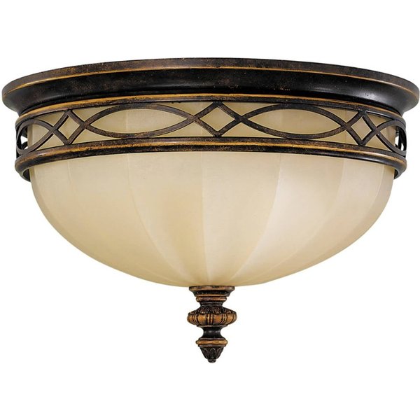 Deckenleuchte Drawing Room, walnuss/creme, Höhe 23 cm